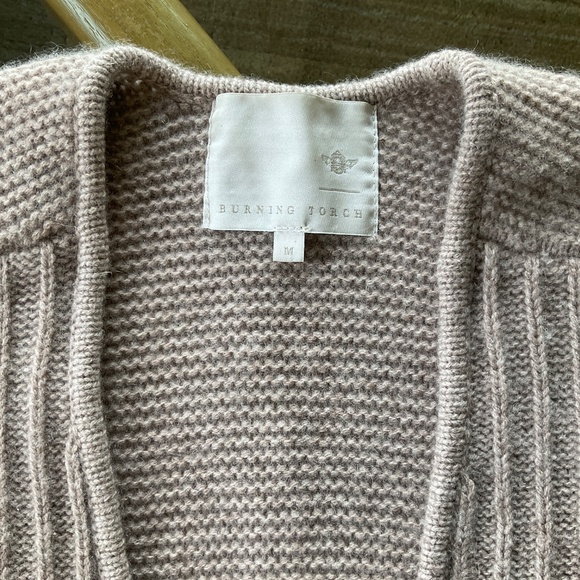 Burning Torch Chappelle Kimono Cardigan Mauve cashmere (size medium) - Picture 2 of 8